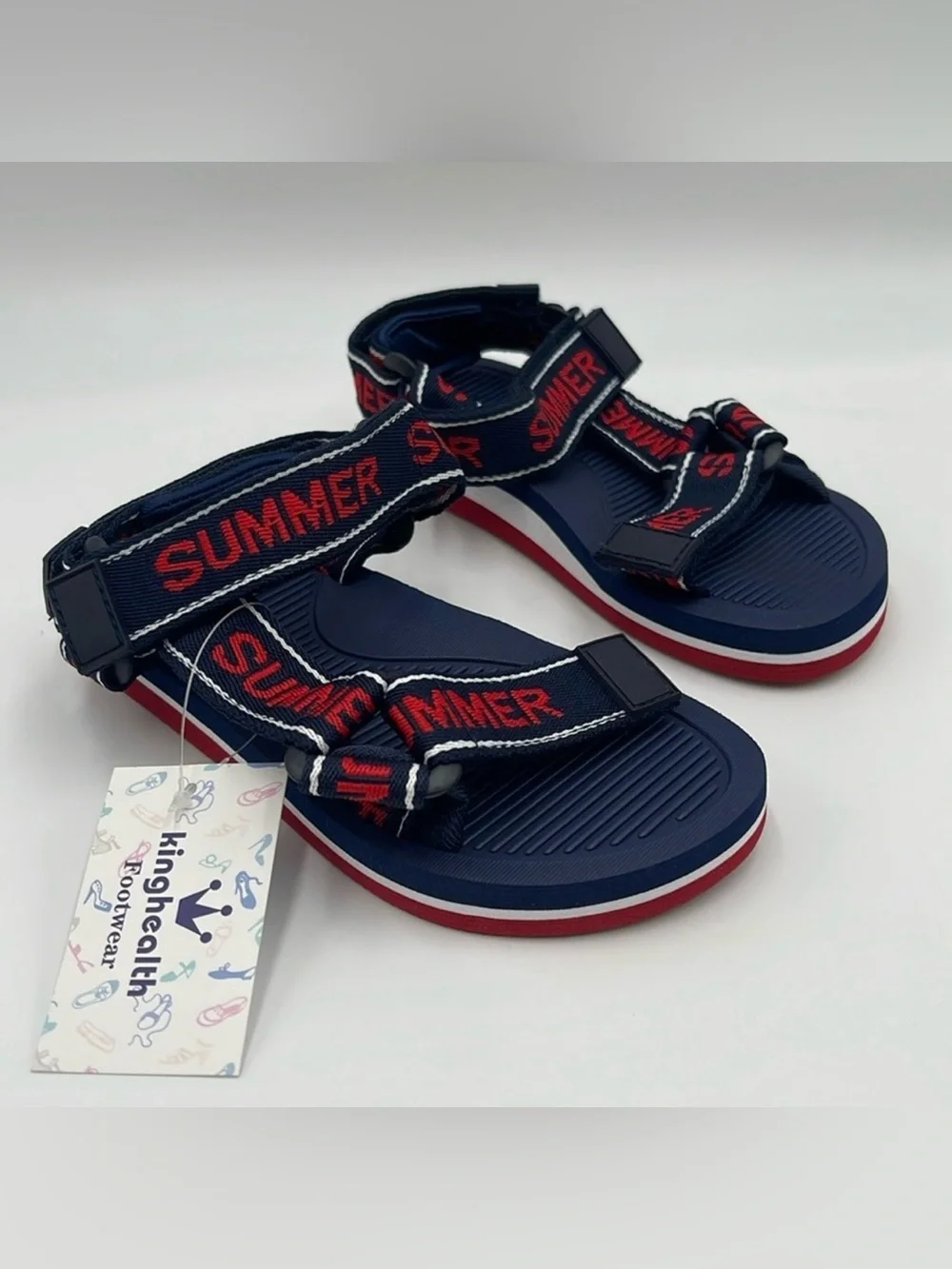 NWT kinghealth Comfortable Sandals Kids Adjustable Water Shoes for Summer
